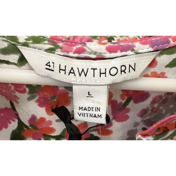 41 Hawthorn Womens Floral Blouse L 100% Recycled Polyester Eco-Friendly NWT - Picture 5 of 8
